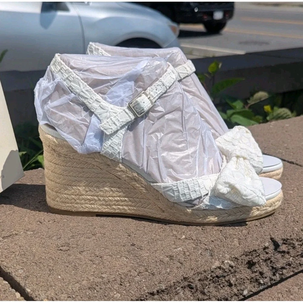 Coquette Cottagecore Festival Bow Espadrille Sandals LifeStride Tahlia 10M NIB